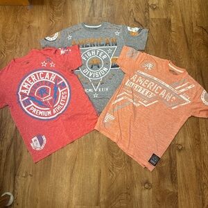 American Fighter Men’s Short Sleeve Shirt Bundle. All 3 Size Small.